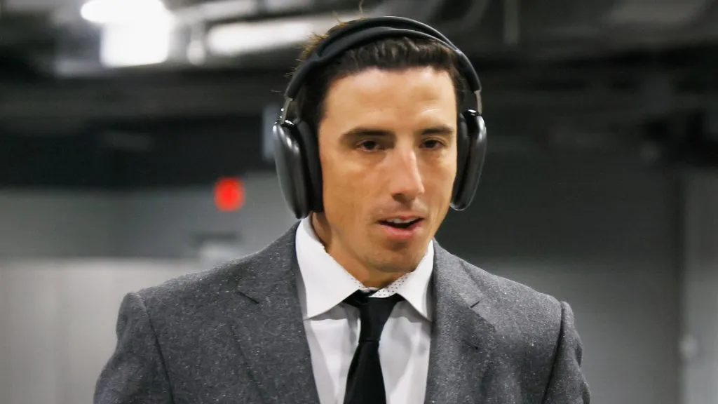 Marc-Andre Fleury #29 of the Minnesota Wild arrives for the game against the New York Islanders at UBS Arena on November 07, 2023 in Elmont, New York.