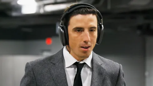 Marc-Andre Fleury #29 of the Minnesota Wild arrives for the game against the New York Islanders at UBS Arena on November 07, 2023 in Elmont, New York.
