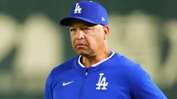 Manager Dave Roberts #30 of the Los Angeles Dodgers is seen during the practice session at Tokyo Dome on March 14, 2025 in Tokyo, Japan.