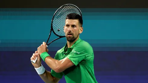 Novak Djokovic during the 2025 Miami Open