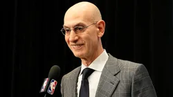 NBA Commissioner Adam Silver speaks to media at a press conference during 2025 NBA All-Star Weekend at Chase Center.