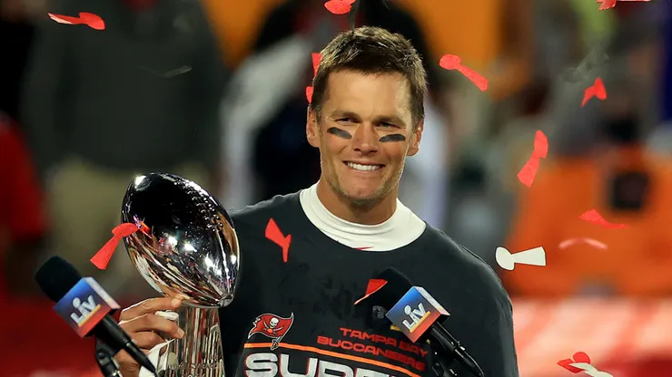 Tom Brady after winning the Super Bowl LV with the Tampa Bay Buccaneers
