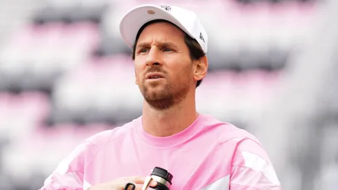 Lionel Messi #10 of Inter Miami CF arrives prior to a game against the Philadelphia Union at Chase Stadium on March 29, 2025 in Fort Lauderdale, Florida.