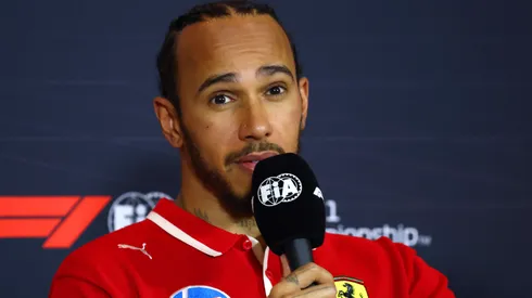 Sprint winner Lewis Hamilton of Great Britain and Scuderia Ferrari in the Drivers Press Conference during the Sprint ahead of the F1 Grand Prix of China at Shanghai International Circuit on March 22, 2025 in Shanghai, China.