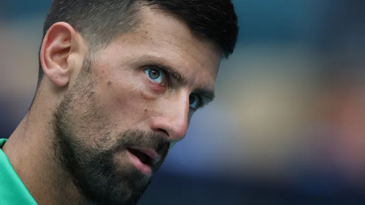 Novak Djokovic during the Miami Open 2025