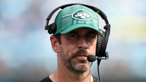 Aaron Rodgers with the New York Jets.