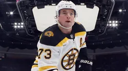 Charlie McAvoy #73 of the Boston Bruins skates against the Florida Panthers at Amerant Bank Arena on January 11, 2025 in Sunrise, Florida.