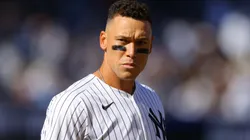Aaron Judge #99 of the New York Yankees in action against the Milwaukee Brewers at Yankee Stadium on March 27, 2025 in New York City. New York Yankees defeated the Milwaukee Brewers 4-2.