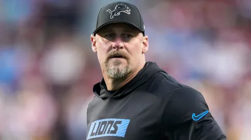 Head coach Dan Campbell of the Detroit Lions looks on before the game against the San Francisco 49ers at Levi's Stadium on December 30, 2024 in Santa Clara, California.