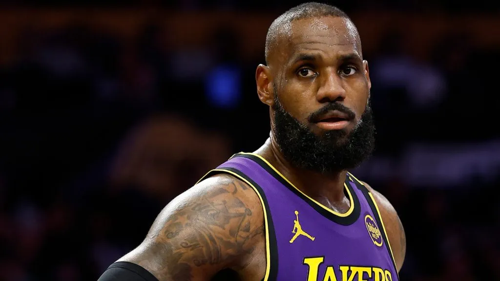 LeBron James #23 of the Los Angeles Lakers in the second half at Crypto.com Arena on March 31, 2025. (Source: Ronald Martinez/Getty Images)