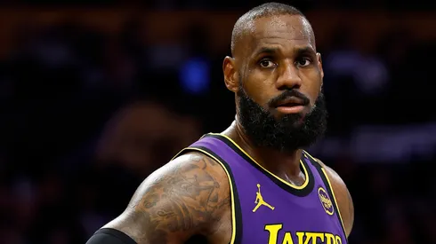 LeBron James #23 of the Los Angeles Lakers in the second half at Crypto.com Arena.