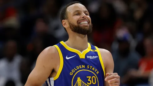 Stephen Curry #30 of the Golden State Warriors stands on the court during the third quarter of an NBA game against the New Orleans Pelicans at Smoothie King Center on March 28, 2025 in New Orleans, Louisiana.