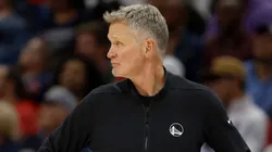Golden State Warriors head coach Steve Kerr looks on during the second quarter of an NBA game against the New Orleans Pelicans at Smoothie King Center on March 28, 2025 in New Orleans, Louisiana.