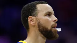 Stephen Curry #3 of the Golden State Warriors stands on the court during the first quarter of an NBA game against the New Orleans Pelicans