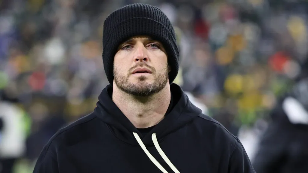 Derek Carr #4 of the New Orleans Saints looks on after his team was defeated by the Green Bay Packers at Lambeau Field on December 23, 2024. (Source: Stacy Revere/Getty Images)