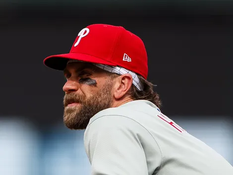 Video: Bryce Harper's teammate baffled by umpire's 'awful call' against Phillies