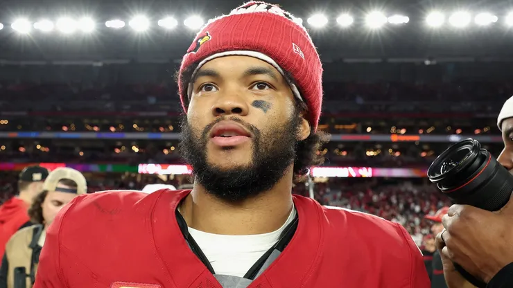 Kyler Murray #1 of the Arizona Cardinals following the NFL game against the San Francisco 49ers at State Farm Stadium on January 05, 2025 in Glendale, Arizona. The Cardinals defeated the 49ers 47-24.