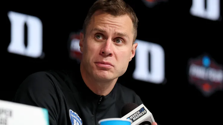 Head coach John Scheyer of the Duke Blue Devils.