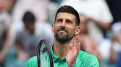 Novak Djokovic celebrates during the 2025 Miami Open