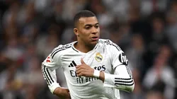 Kylian Mbappe of Real Madrid runs off the ball during the LaLiga match between Real Madrid CF and Valencia CF