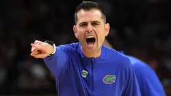 Head Coach Todd Golden of the Florida Gators reacts during the second half in the Final Four game of the NCAA Men's Basketball Tournament against the Auburn Tigers at the Alamodome on April 05, 2025 in San Antonio, Texas.