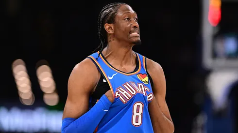 Jalen Williams #8 of the Oklahoma City Thunder