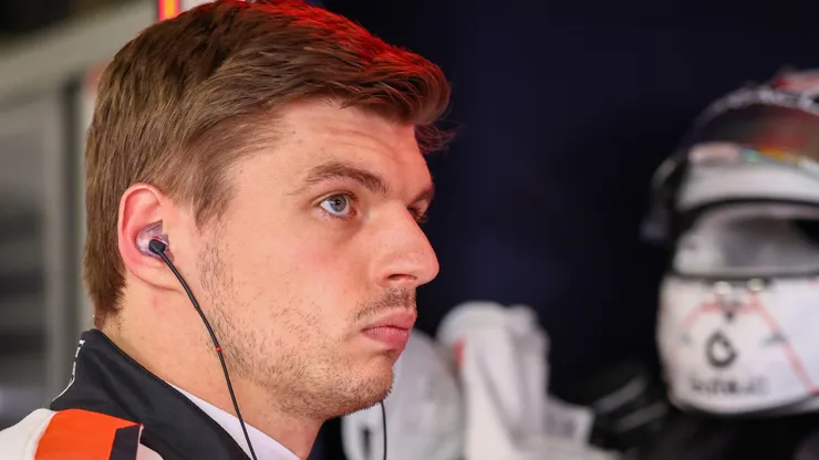 Max Verstappen of the Netherlands and Oracle Red Bull Racing looks on in the garage during the F1 Grand Prix of Japan at Suzuka Circuit on April 06, 2025 in Suzuka, Japan.