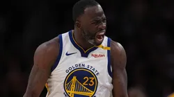 Draymond Green #23 of the Golden State Warriors reacts to a call during the second half of a game at Crypto.com Arena against the Los Angeles Lakers on April 03, 2025 in Los Angeles, California.