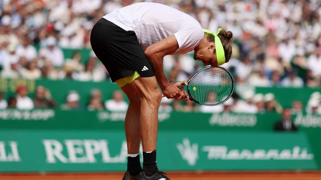 Zverev reacts to his loss against Matteo Berrettini in the Monte Carlo Masters (Clive Brunskill/Getty Images)