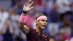 Rafael Nadal of Spain is introduced prior to his match against Rinky Hijikata of Australia in their during the 2022 US Open.