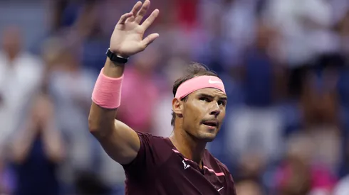 Rafael Nadal of Spain is introduced prior to his match against Rinky Hijikata of Australia in their during the 2022 US Open.