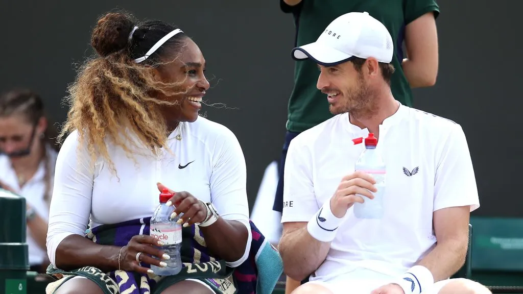 Serena Williams and Andy Murray during 2019 Wimbledon mixed doubles (Alex Pantling/Getty Images)