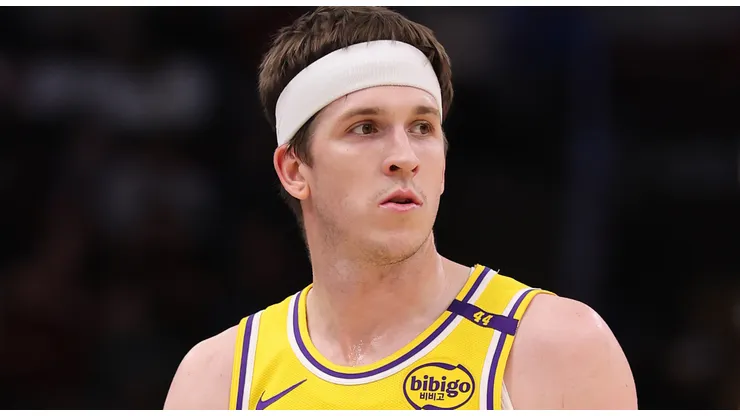 Austin Reaves #15 of the Los Angeles Lakers.