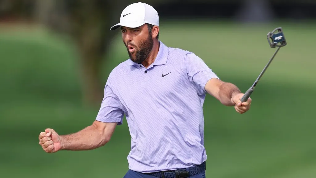Scottie Scheffler of the United States reacts after making birdie on the 15th hole during the final round of the Arnold Palmer Invitational in 2024. (Source: Brennan Asplen/Getty Images)