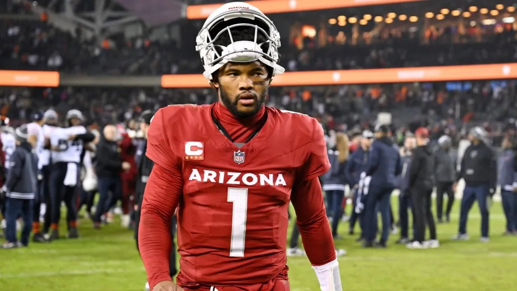Kyler Murray #1 of the Arizona Cardinals walks off the field after the game against the Chicago Bears at Soldier Field on December 24, 2023. (Source: Quinn Harris/Getty Images)