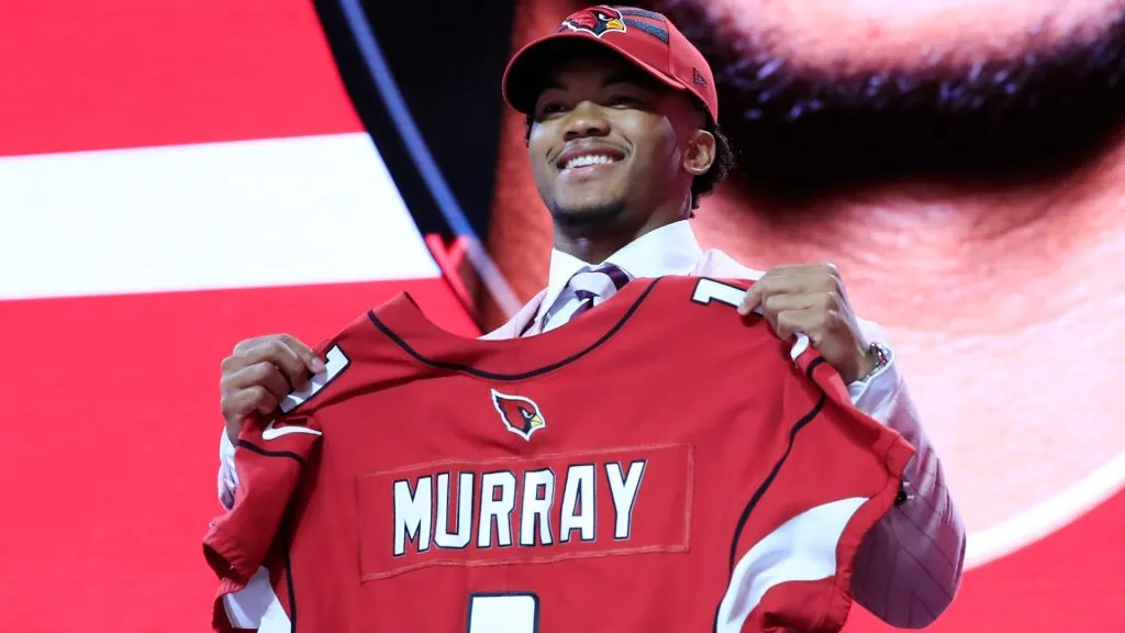 Kyler Murray Oklahoma reacts after he was picked #1 overall by the Arizona Cardinals during the first round of the 2019 NFL Draft on April 25, 2019. (Source: Andy Lyons/Getty Images)