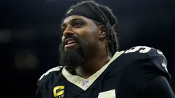 Cameron Jordan #94 of the New Orleans Saints looks on after playing the Carolina Panthers at Caesars Superdome on September 08, 2024 in New Orleans, Louisiana.