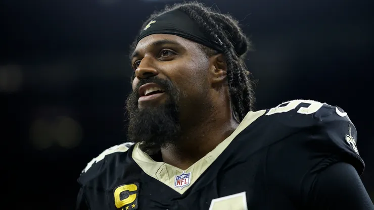 Cameron Jordan #94 of the New Orleans Saints looks on after playing the Carolina Panthers at Caesars Superdome on September 08, 2024 in New Orleans, Louisiana.