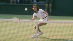 Maria Bueno playing in the 1977 Wimbledon Championships