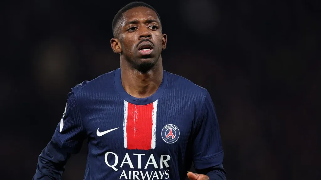 Ousmane Dembele during the UEFA Champions League 2024/25 UEFA Champions League match between PSG and Liverpool FC. (Julian Finney/Getty Images)