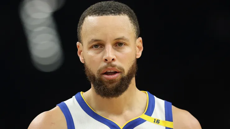 Stephen Curry #30 of the Golden State Warriors during an NBA game.