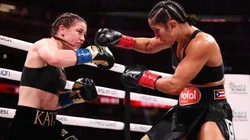 Katie Taylor and Amanda Serrano fight during LIVE On Netflix: Jake Paul vs. Mike Tyson at AT&T Stadium on November 15, 2024.