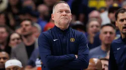 Head Coach Michael Malone of the Denver Nuggets looks on from the sidelines during the first quarter against the Minnesota Timberwolves at Ball Arena on March 12, 2025 in Denver, Colorado.