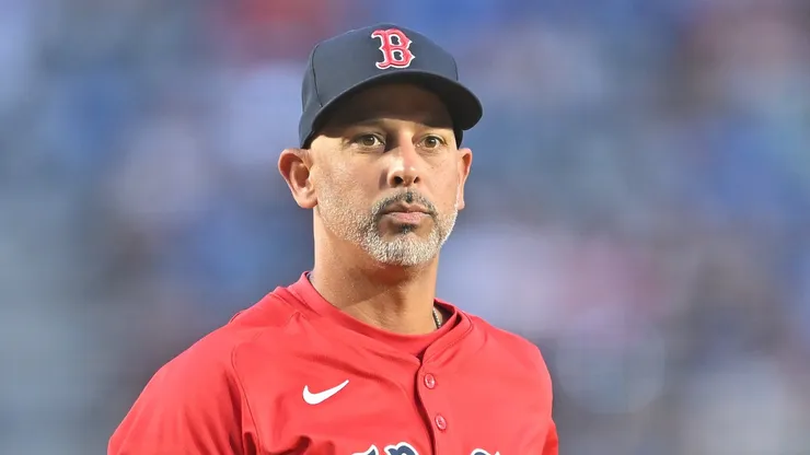 Alex Cora enters the field prior to the MLB Monterrey Series on March 24, 2025 in Monterrey, Mexico.