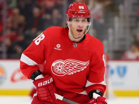 Red Wings' Todd McLellan reacts to Red Wings' OT win vs. Lightning that keeps playoff hopes alive