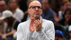 Head coach Jason Kidd of the Dallas Mavericks reacts during the second half of the game N at American Airlines Center on November 27, 2024 in Dallas, Texas.