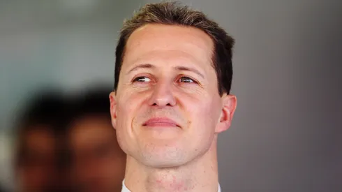 Michael Schumacher of Germany and Mercedes GP is seen in his team garage during Formula One winter testing at the Circuit De Catalunya on February 26, 2010 in Barcelona, Spain.