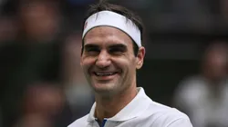 Roger Federer during a Wimbledon game.
