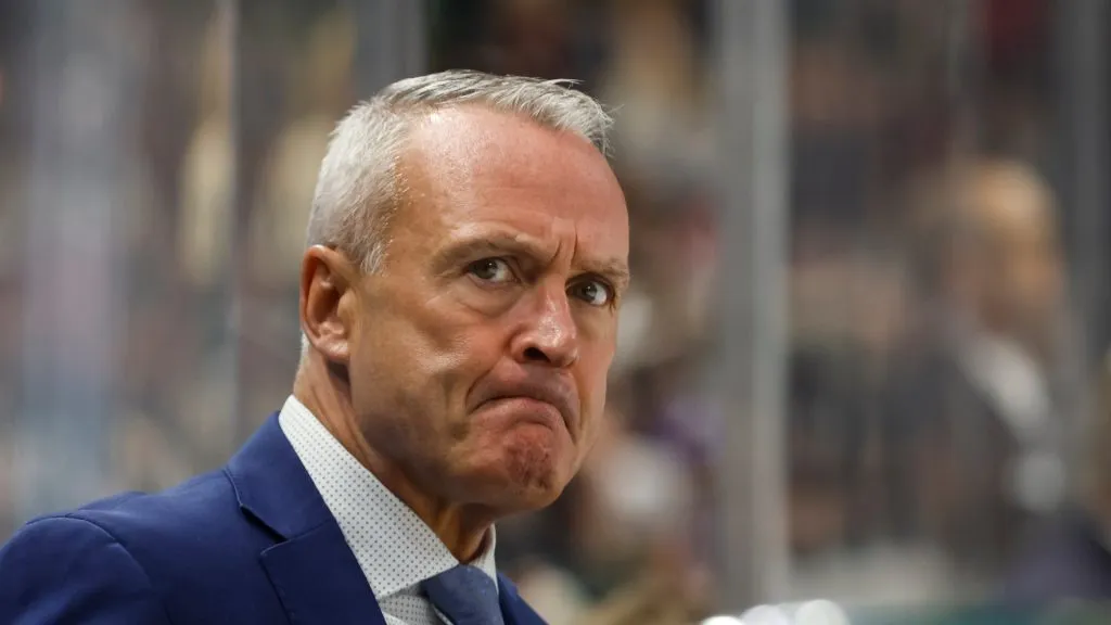 Head coach Dean Evason of the Minnesota Wild looks on against the Montreal Canadiens in the third period of the game at Xcel Energy Center on November 1, 2022 in St Paul, Minnesota. The Wild defeated the Canadiens 4-1.