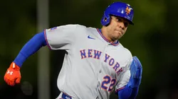 Juan Soto #22 of the New York Mets runs the bases to score against the Athletics in the top of the fifth inning at Sutter Health Park on April 11, 2025 in Sacramento, California.